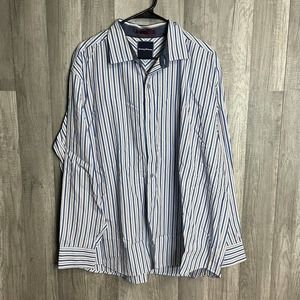 Tommy Bahama Mens Multi Color‎ Stripe Long Sleeve Shirt XXL 2XL 100 % Cotton